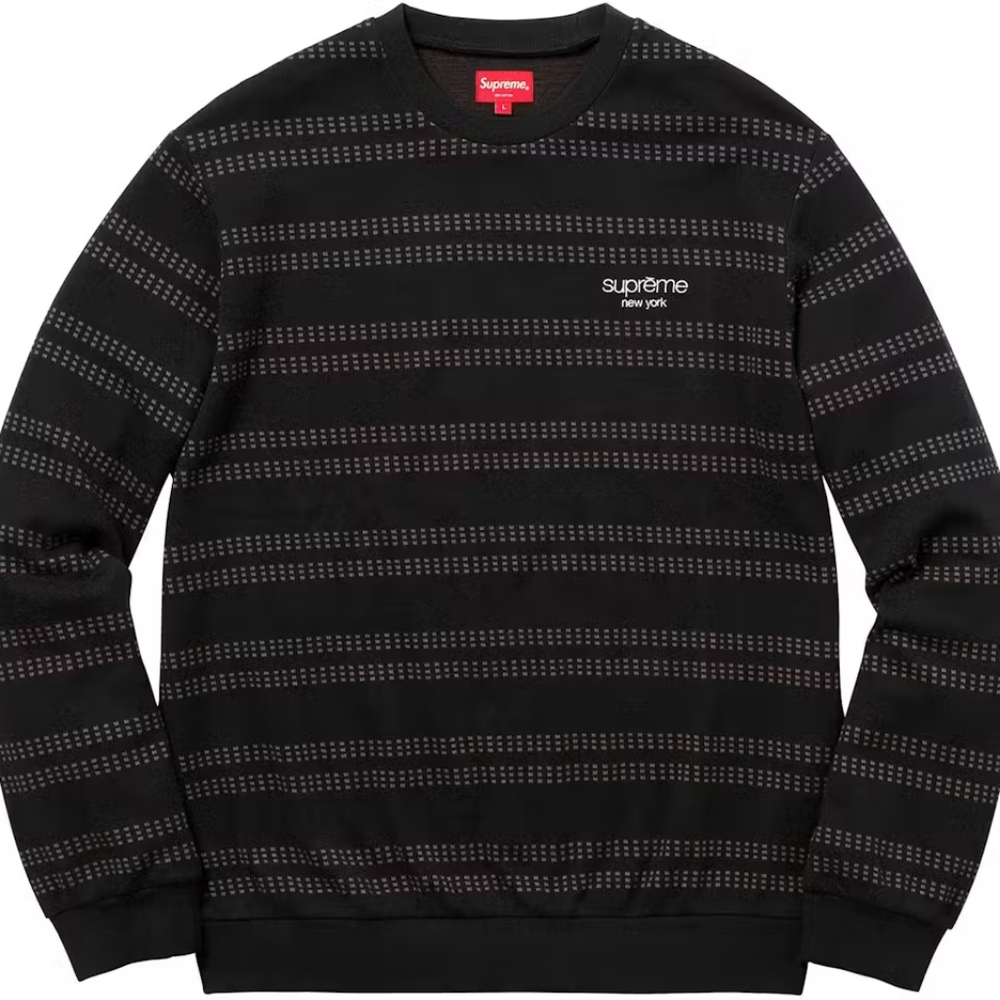 XL Supreme Dash Stripe Crewneck
